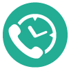 Phone answering service icon.